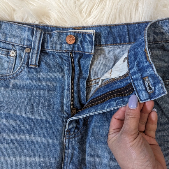 Madewell Jean Skirt Raw Hem - Picture 5 of 5